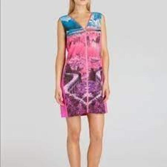Ted Baker Road to Nowhere Shift Dress in Mid Pink, TB Size 1/US Size XS - Picture 7 of 7